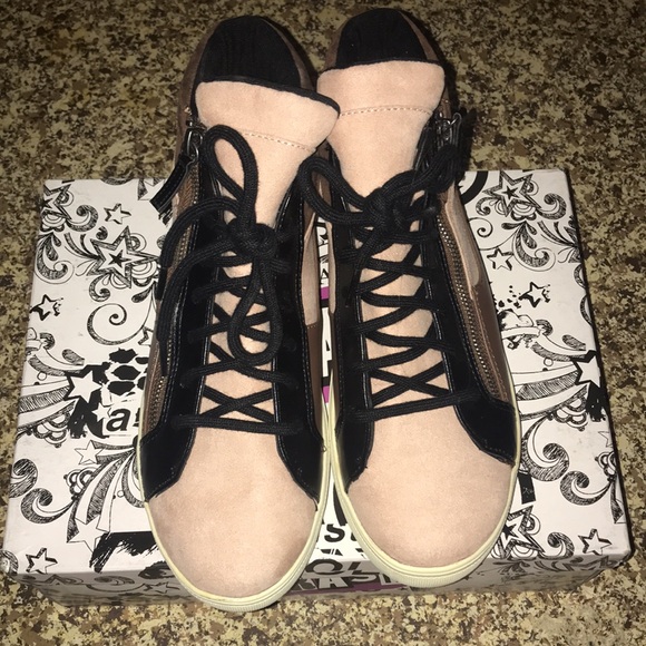 Brash Cleo Cleo Colorblock Bloquecolocntrst Cou Real Leather & Suede High Tops - Picture 6 of 11